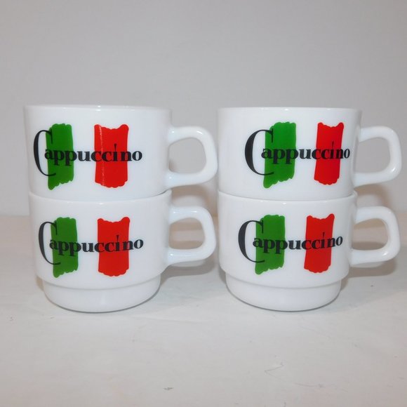 Set 4 Vintage Maxwell House Cappuccino Cups / Mugs Arcopal France - Picture 2 of 7
